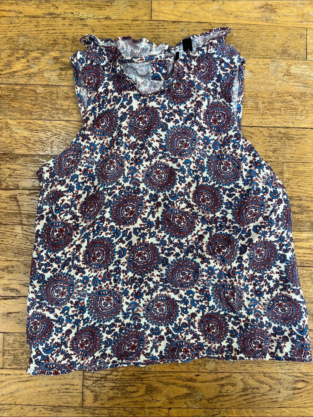 J.Crew Floral Printed Lightweight Top Linen sz S